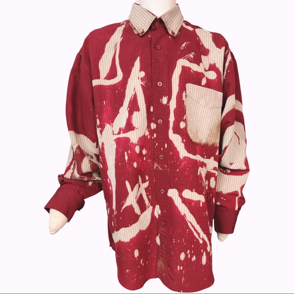 J. Ferrar Custom Button Down Casual Dress Shirt Large